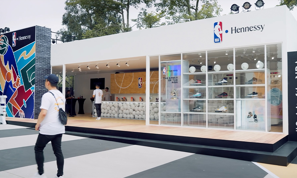 台湾で開催されたNBA × Hennessyのイベント会場